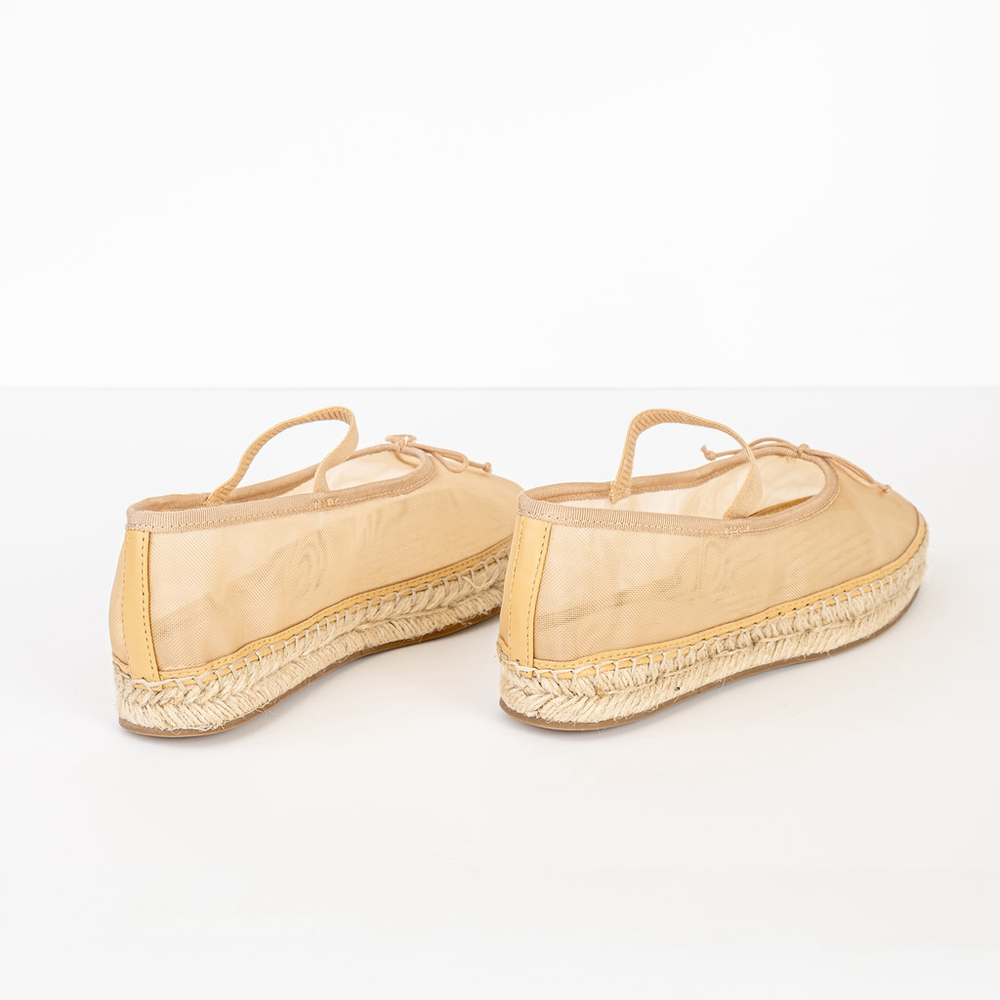 NIB Loeffler Randall Women's Kayla Ballet Flats Espadrilles Caramel Tan - 7.5 M - Picture 9 of 10